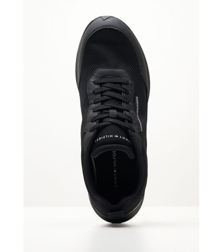 Ανδρικά Παπούτσια Casual Premium.Lightweight Μαύρο Ύφασμα Tommy Hilfiger