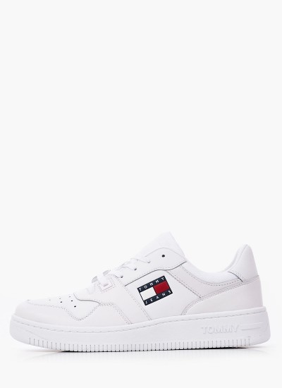 Γυναικεία Παπούτσια Casual Retro.Basket.Wmn Άσπρο Δέρμα Tommy Hilfiger