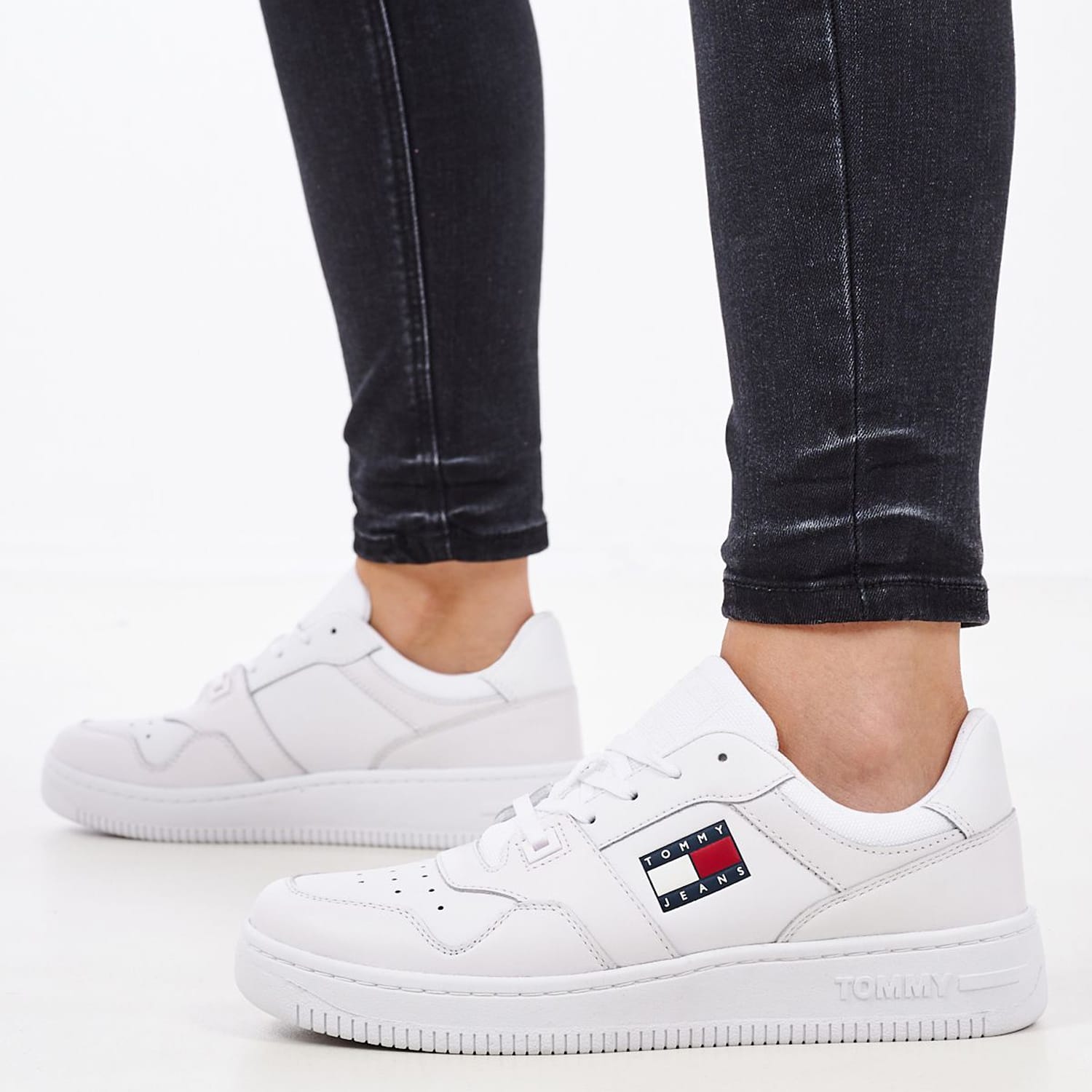 Γυναικεία Παπούτσια Casual Retro.Basket.Wmn Άσπρο Δέρμα Tommy Hilfiger