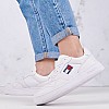 Γυναικεία Παπούτσια Casual Retro.Basket.Wmn Άσπρο Δέρμα Tommy Hilfiger Γυναικεία Παπούτσια Casual Retro.Basket.Wmn Άσπρο Δέρμα Tommy Hilfiger