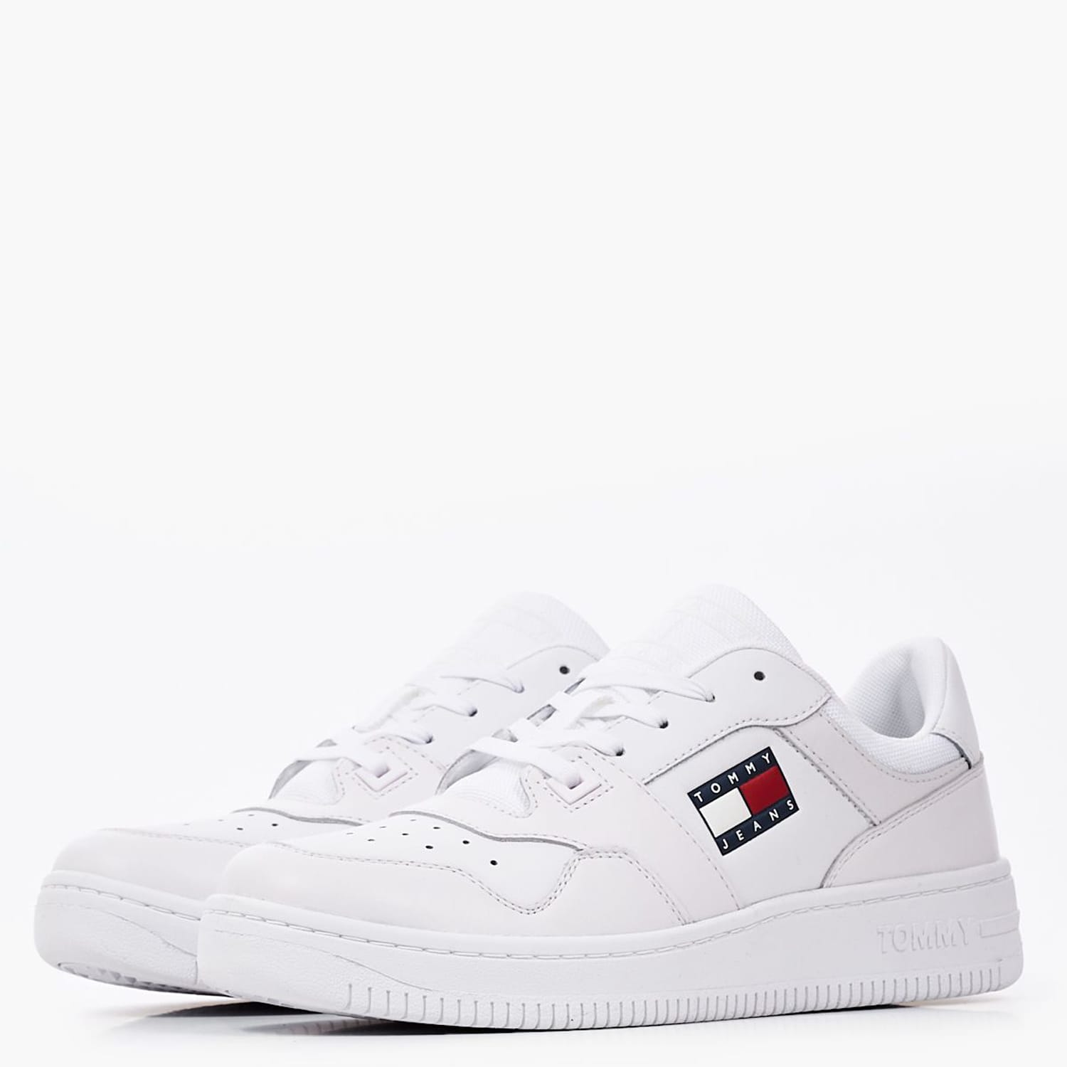 Γυναικεία Παπούτσια Casual Retro.Basket.Wmn Άσπρο Δέρμα Tommy Hilfiger Γυναικεία Παπούτσια Casual Retro.Basket.Wmn Άσπρο Δέρμα Tommy Hilfiger