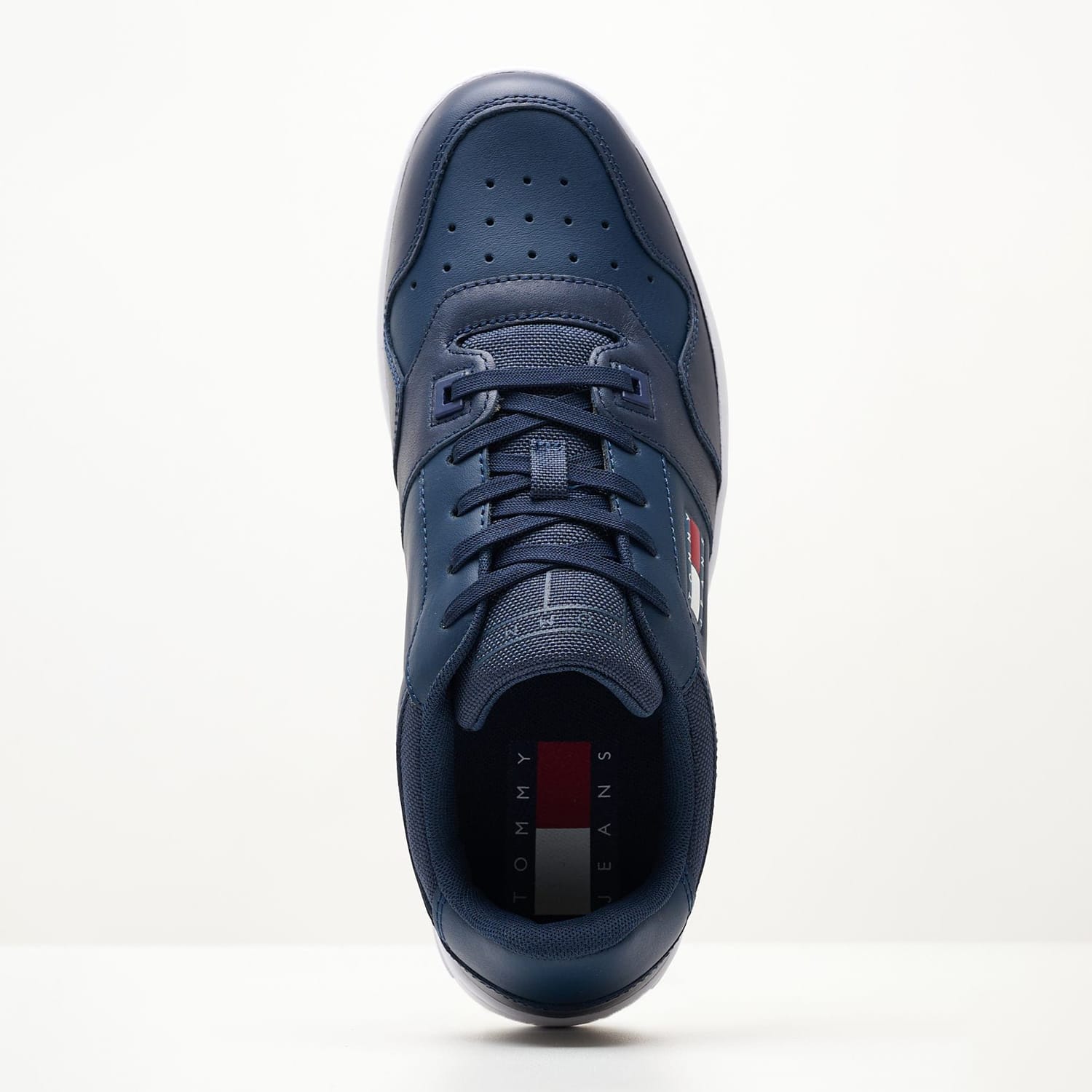 Men Casual Shoes Retro.Basket Blue Leather Tommy Hilfiger Men Casual Shoes Retro.Basket Blue Leather Tommy Hilfiger