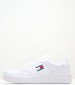 Men Casual Shoes Retro.Basket White Leather Tommy Hilfiger