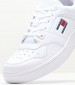 Men Casual Shoes Retro.Basket White Leather Tommy Hilfiger