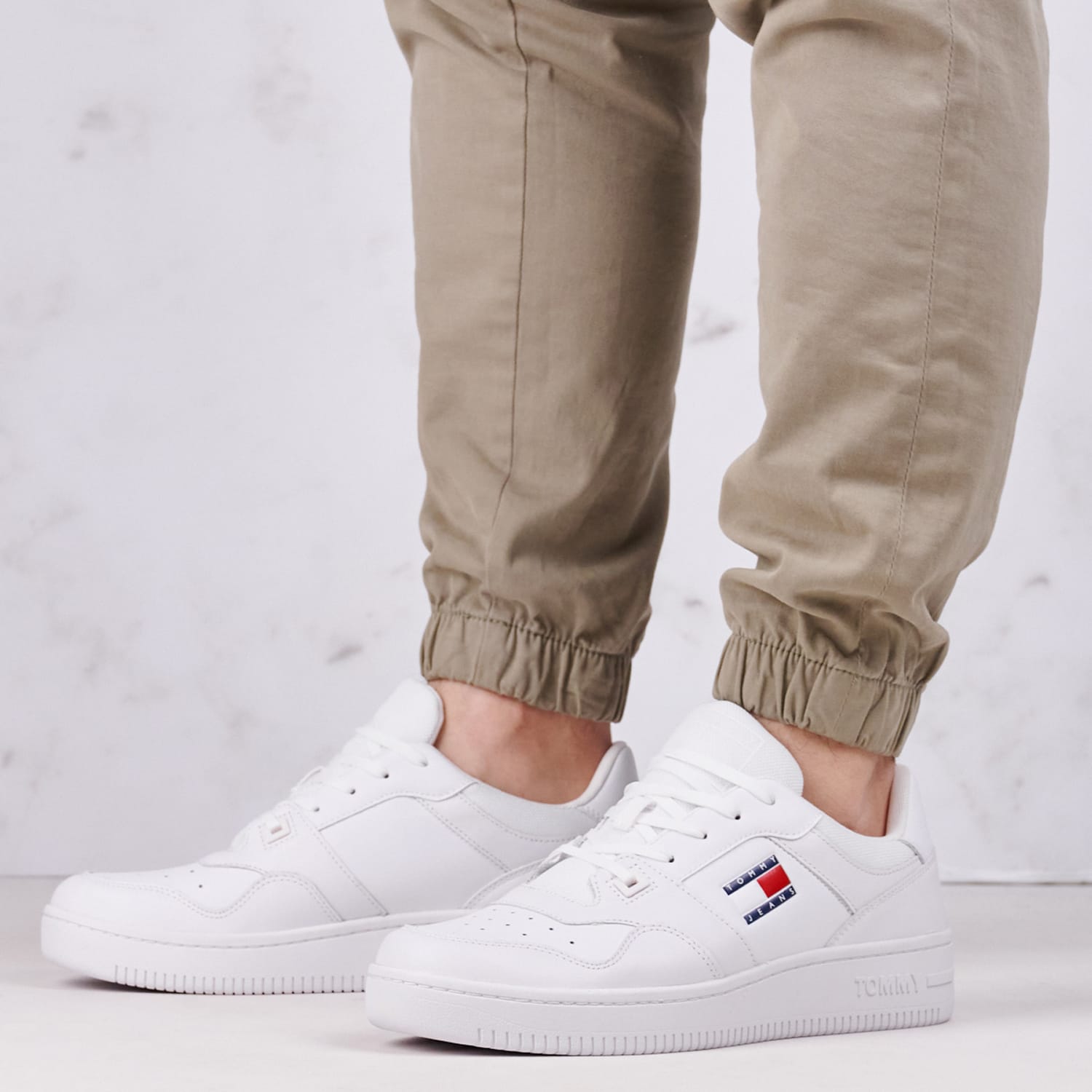 Men Casual Shoes Retro.Basket White Leather Tommy Hilfiger Men Casual Shoes Retro.Basket White Leather Tommy Hilfiger
