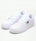 Men Casual Shoes Retro.Basket White Leather Tommy Hilfiger