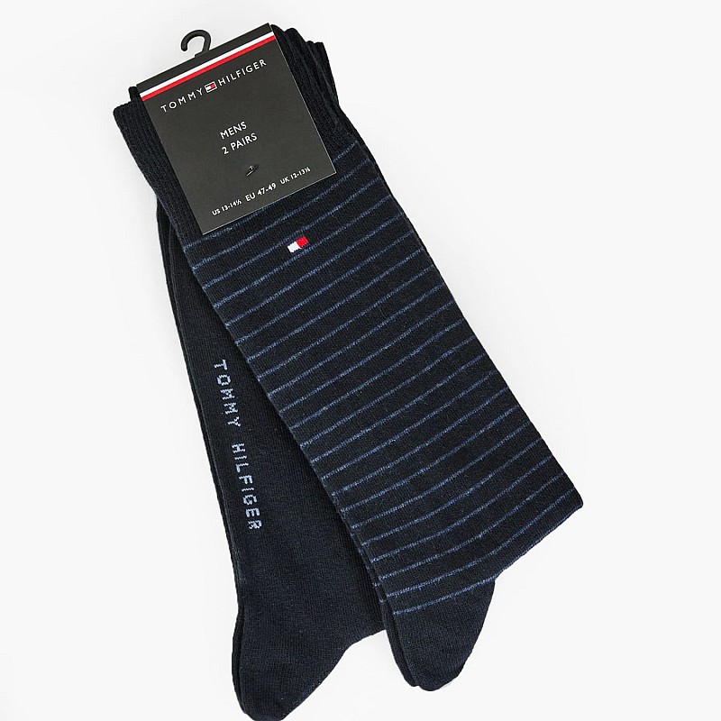 Ανδρικές Κάλτσες Striped.Socks Μπλε Βαμβάκι Tommy Hilfiger