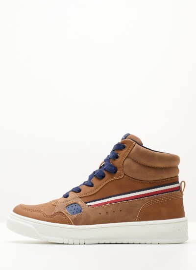 Παιδικά Παπούτσια Casual Sneaker.Girl Άσπρο Ύφασμα Tommy Hilfiger