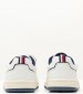 Kids Casual Shoes Stripes.Lowcut White ECOleather Tommy Hilfiger