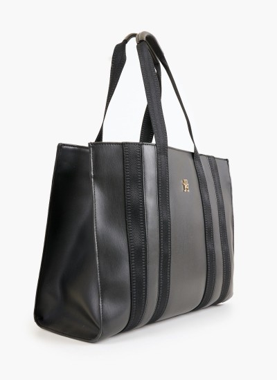 Γυναικείες Τσάντες Duffle.Quilt Μπλε ECOleather Tommy Hilfiger