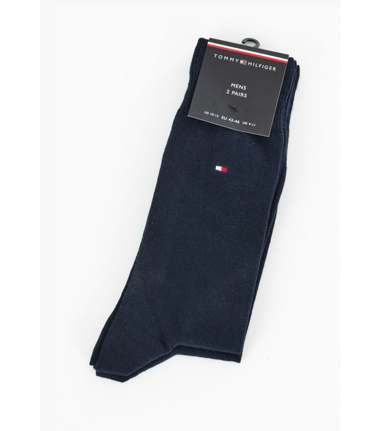 Ανδρικές Κάλτσες Th.Sock.2P Μπλε Βαμβάκι Tommy Hilfiger