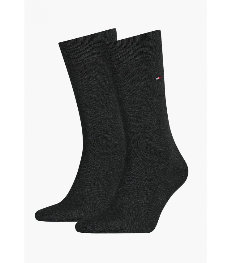 Ανδρικές Κάλτσες Th.Sock.2P Γκρι Βαμβάκι Tommy Hilfiger