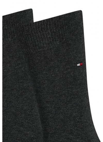 Ανδρικές Κάλτσες Th.Sock.2P Γκρι Βαμβάκι Tommy Hilfiger