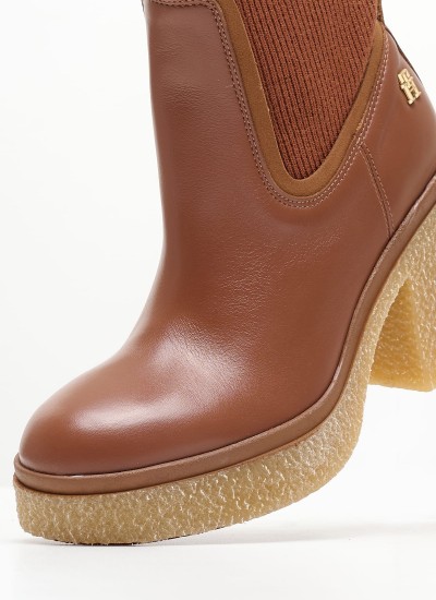 Γυναικεία Παπούτσια Casual Highcut.Basket Multi Δέρμα Tommy Hilfiger