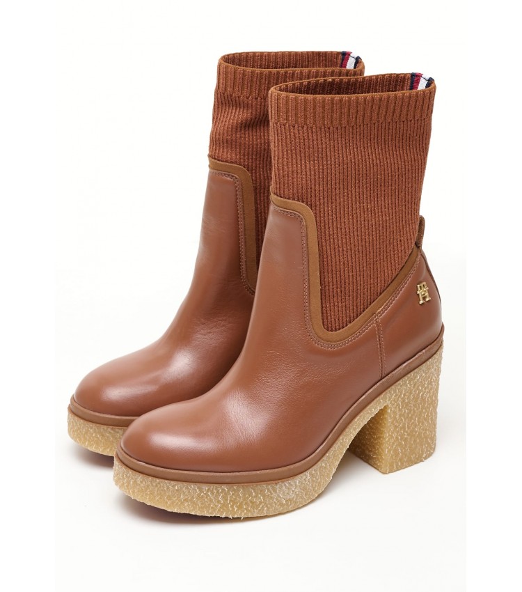 Women Boots Th.Sockboot Tabba Leather Tommy Hilfiger