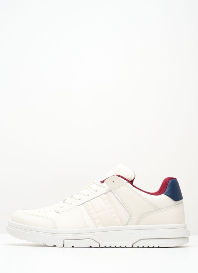 Ανδρικά Παπούτσια Casual Tjm.Cupsole Μπεζ Δέρμα Tommy Hilfiger