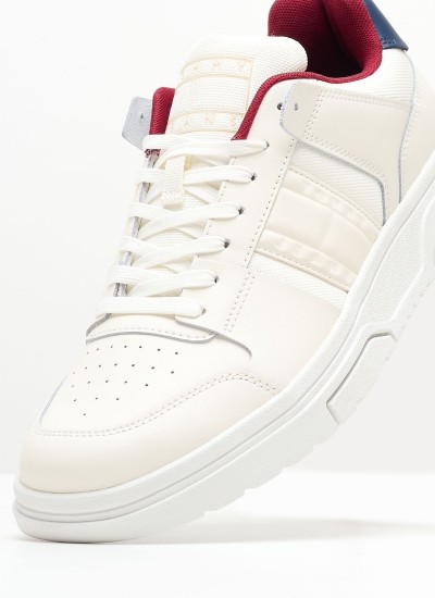 Men Casual Shoes Tjm.Cupsole Beige Leather Tommy Hilfiger