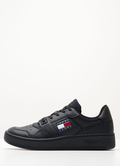 Γυναικεία Παπούτσια Casual Black.Laceup Μαύρο Ύφασμα Tommy Hilfiger