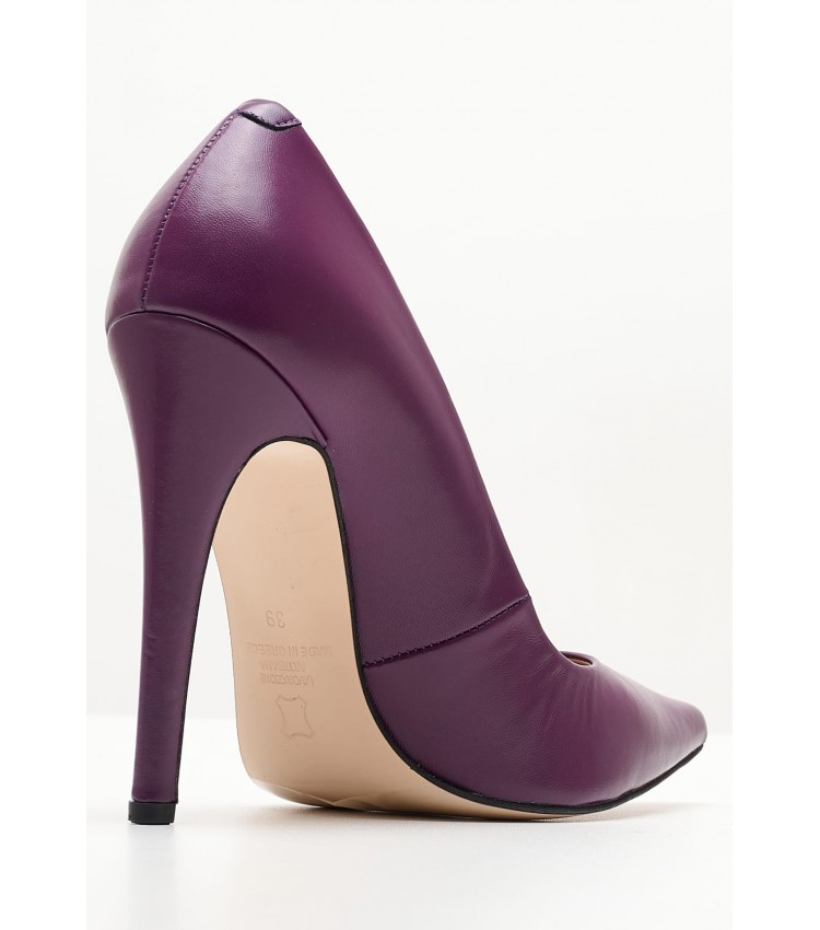 Women Pumps & Peeptoes High 2342.5001 Purple Leather Mortoglou