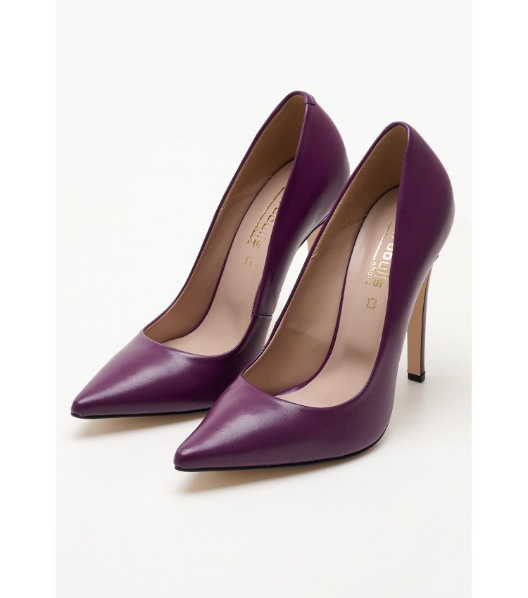 Women Pumps & Peeptoes High 2342.5001 Purple Leather Mortoglou