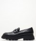 Women Moccasins 2344.20017 Black Leather Mortoglou