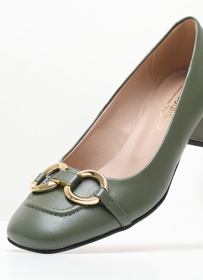 Women Pumps & Peeptoes Low 2344.30202 Olive Leather Mortoglou