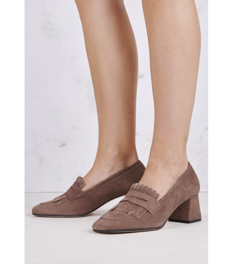 Women Pumps & Peeptoes High 2344.51613 Taupe Buckskin Mortoglou