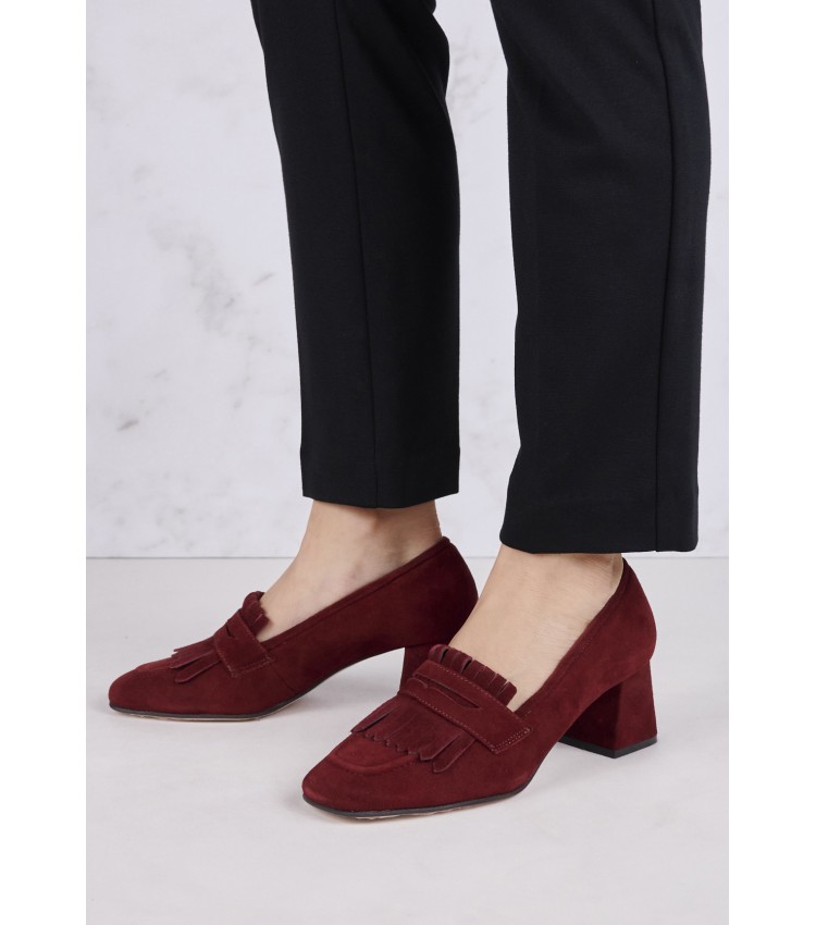 Women Pumps & Peeptoes Low 2344.51613 Bordo Buckskin Mortoglou