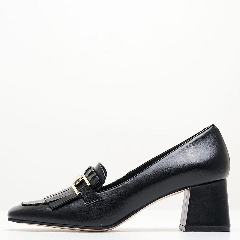 Women Moccasins 2344.51906 Black Leather Mortoglou