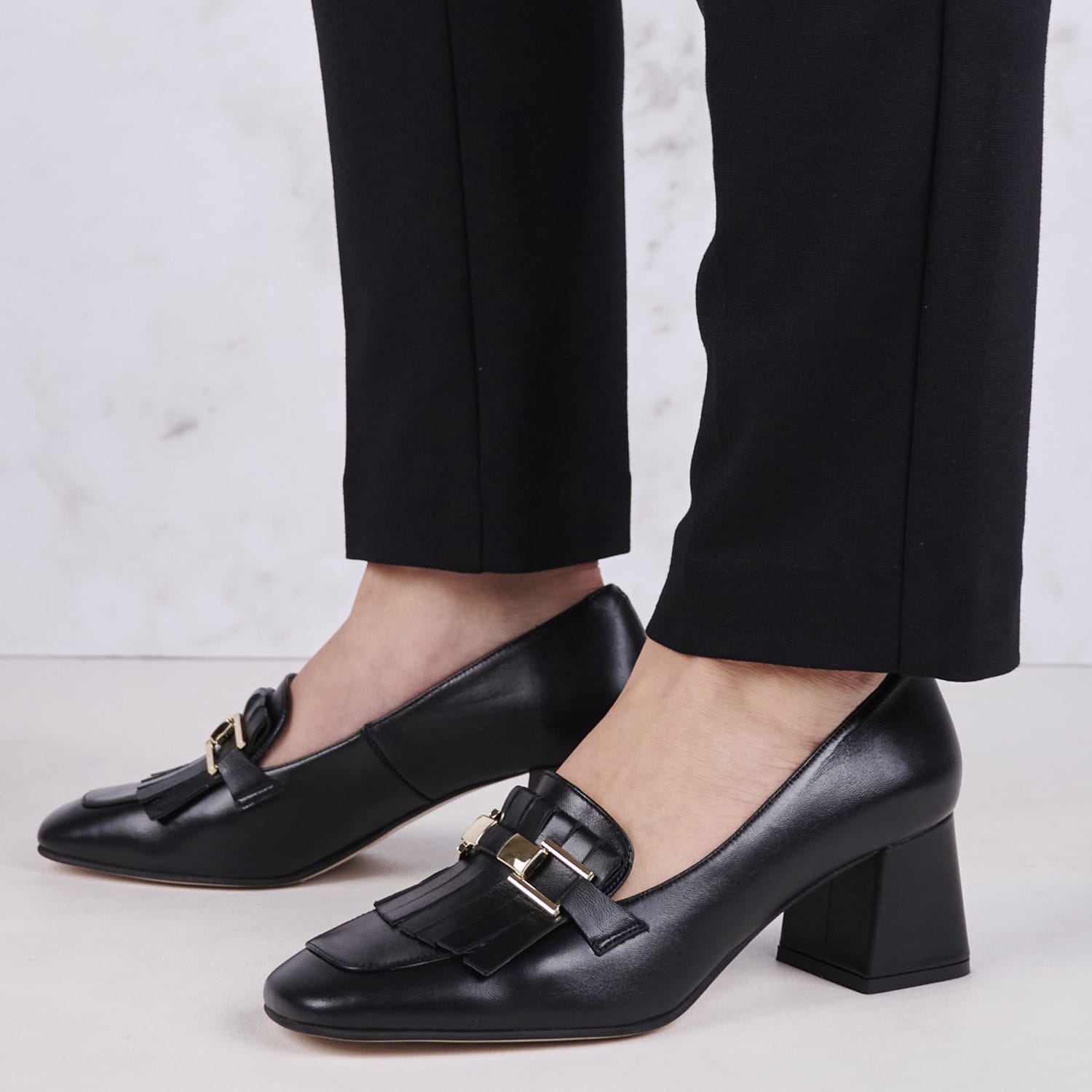 Women Moccasins 2344.51906 Black Leather Mortoglou Women Moccasins 2344.51906 Black Leather Mortoglou