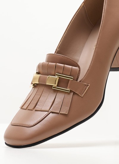 Γυναικείες Γόβες & Peeptoes Ψηλές 2244.100108 Άσπρο Δέρμα Mortoglou