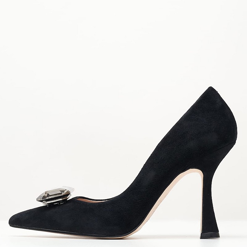Γυναικείες Γόβες & Peeptoes Χαμηλές 2345.93323 Μαύρο Δέρμα Καστόρι Mortoglou