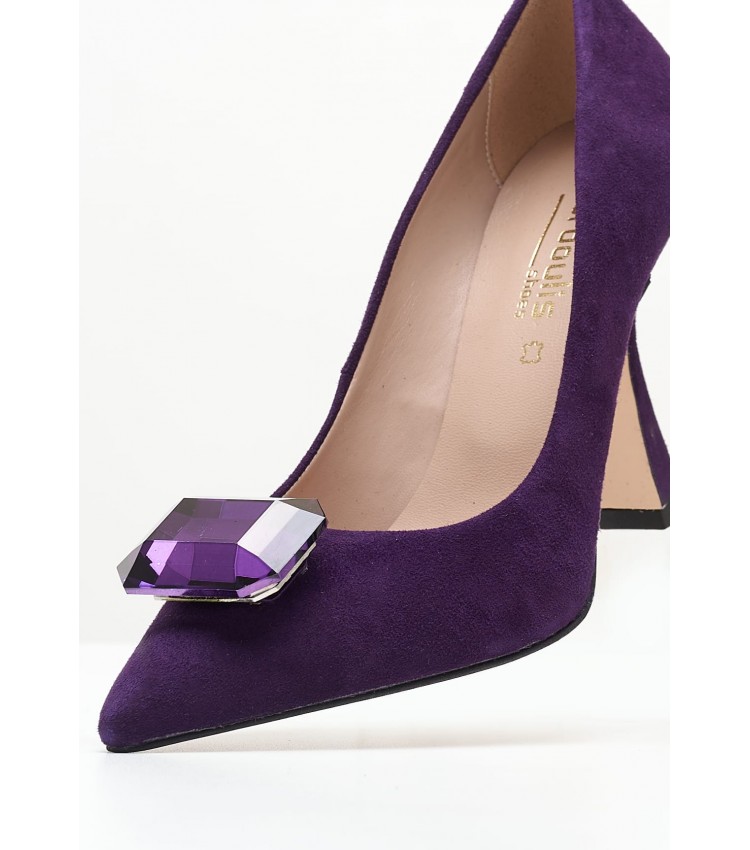 Women Pumps & Peeptoes Low 2345.93323 Purple Buckskin Mortoglou