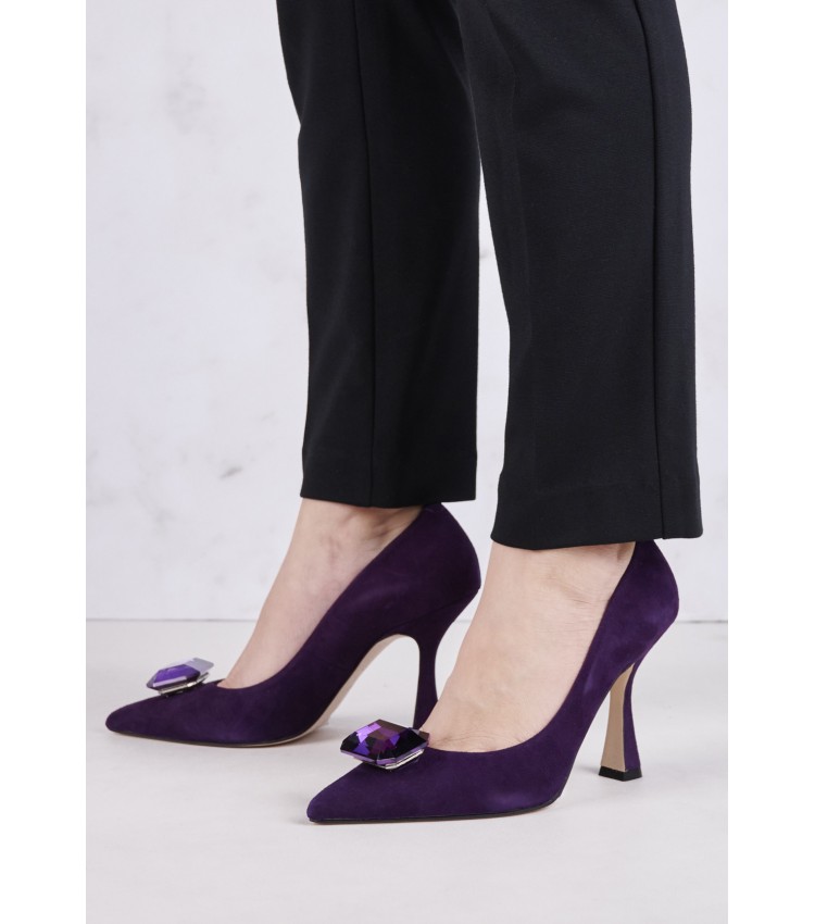 Women Pumps & Peeptoes Low 2345.93323 Purple Buckskin Mortoglou