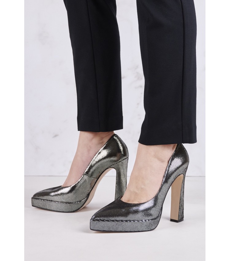 Women Pumps & Peeptoes High 2348.100500 Silver Leather Mortoglou