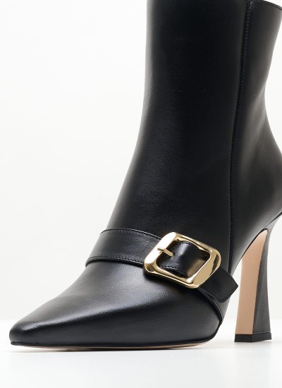 Women Sandals 1039 Black Leather Mortoglou