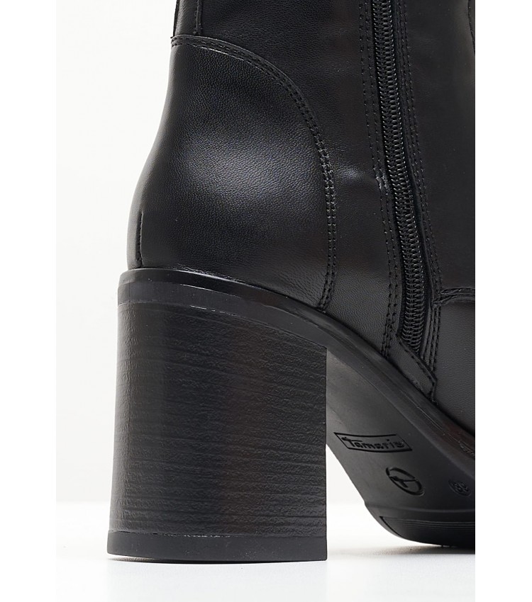 Women Boots 25114 Black Leather Tamaris