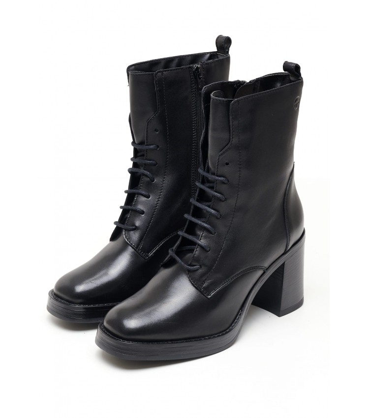 Women Boots 25114 Black Leather Tamaris