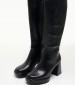 Γυναικείες Μπότες 25510 Μαύρο Δέρμα Tamaris