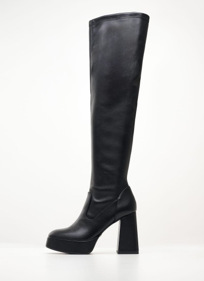 Women Boots Stone Black Leather Ash