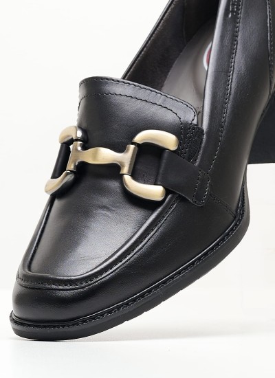 Γυναικείες Γόβες & Peeptoes Χαμηλές 22403 Μαύρο Δέρμα Tamaris
