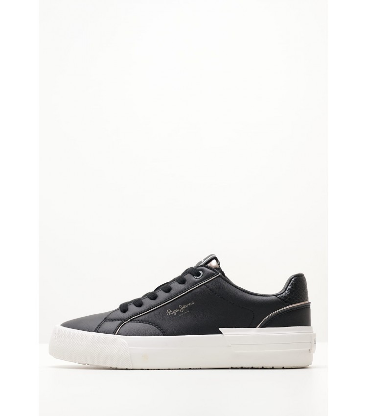 Women Casual Shoes Allen.low Black ECOleather Pepe Jeans