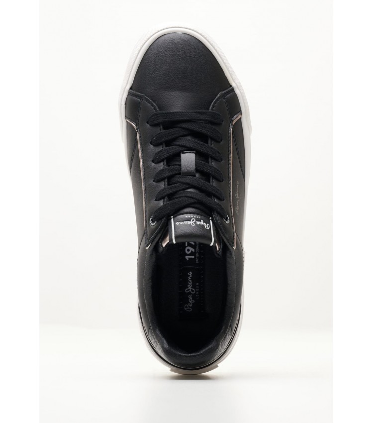Women Casual Shoes Allen.low Black ECOleather Pepe Jeans
