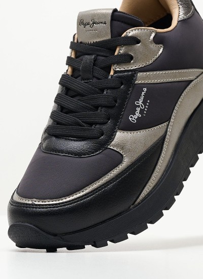 Women Casual Shoes Dean.Band Black ECOleather Pepe Jeans