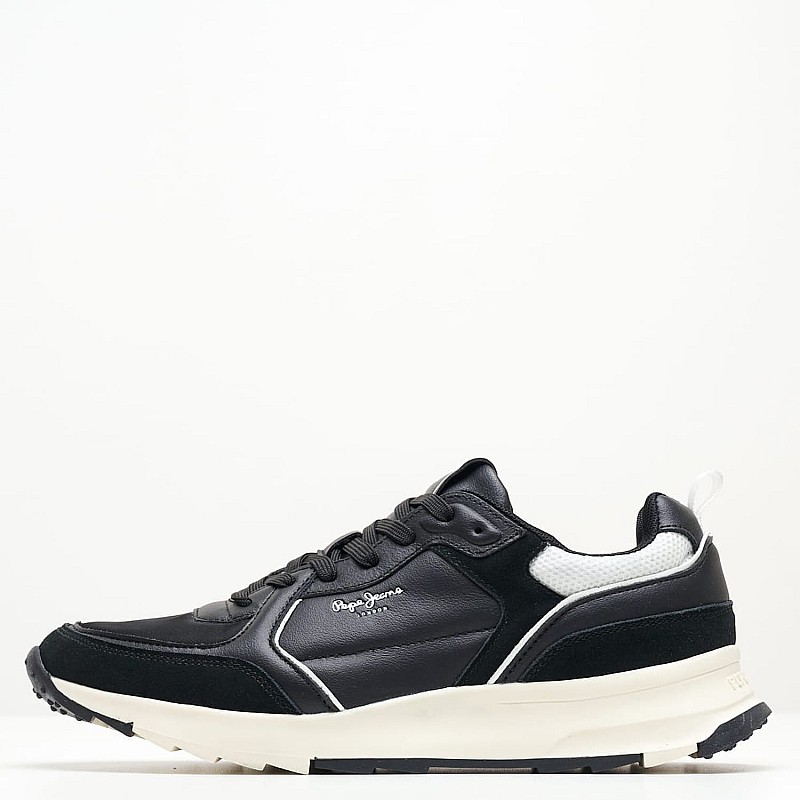 Men Casual Shoes Joy.Leather Black Leather Pepe Jeans