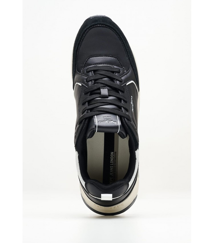 Men Casual Shoes Joy.Leather Black Leather Pepe Jeans