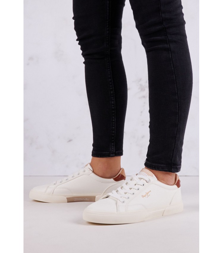 Γυναικεία Παπούτσια Casual Kenton.Class.W Άσπρο ECOleather Pepe Jeans