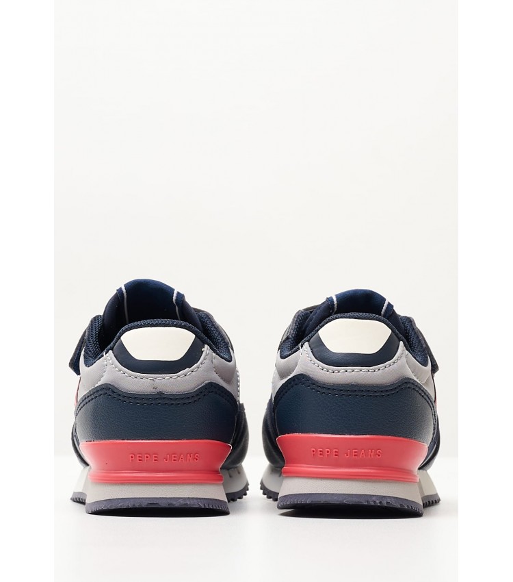 Kids Casual Shoes London.Bright Blue ECOleather Pepe Jeans