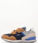 Kids Casual Shoes London.Forest Blue ECOsuede Pepe Jeans