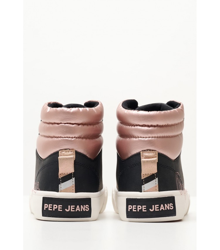 Παιδικά Μποτάκια Ottis.Padded Μαύρο ECOleather Pepe Jeans